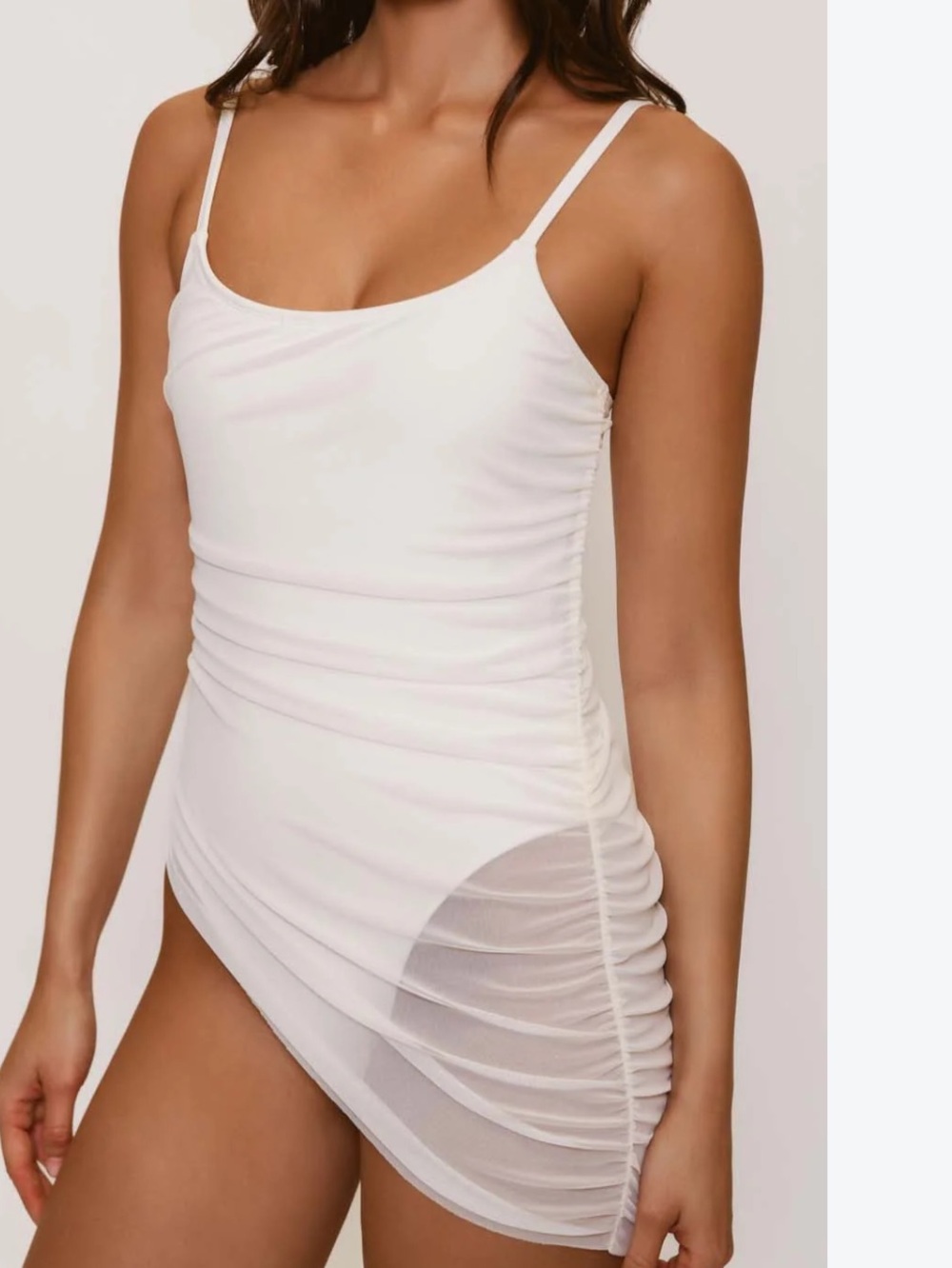HUTCH Amaris One-Piece Overlay Swimsuit, Ivory, Size Small, NEW NWT
